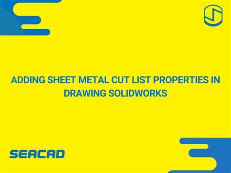 solidworks sheetmetal cut list